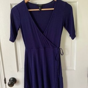 Ribbed wrap dress